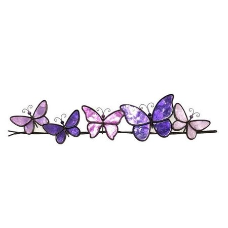 EANGEE HOME DESIGN Eangee Home Design m2020 p Butterflies on a Wire Wall Decor; Purple m2020 p